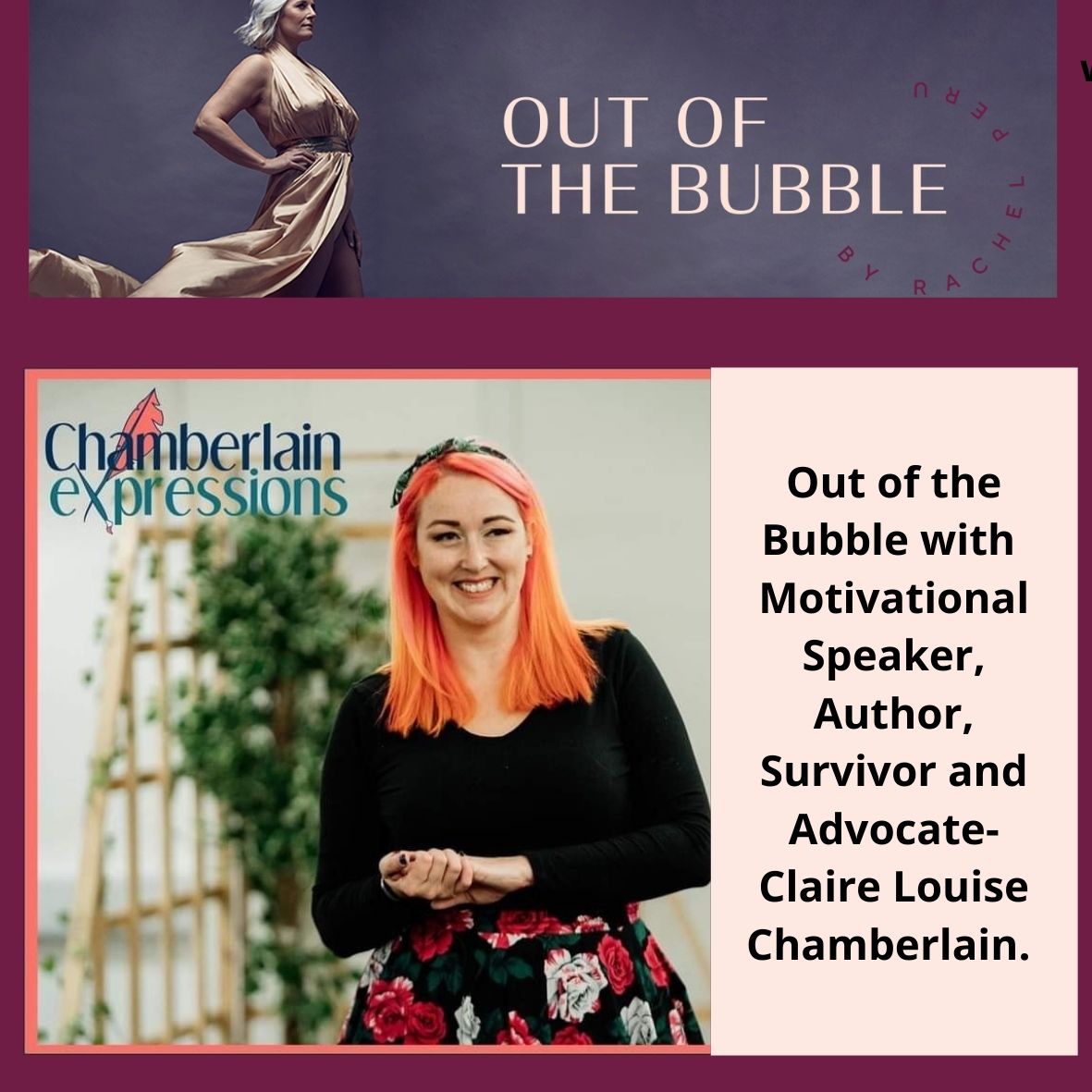 Ep.82  Liberte Free to Be with Claire Louise Chamberlain- Inspirational Speaker, Author, Survivor and Advocate.